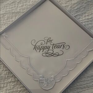 White Handkerchief with Embroidered Details